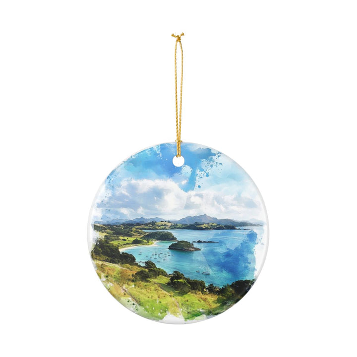 Bay of Islands New Zealand Ornament: Unique Bay of Islands Souvenir, Bay of Islands New Zealand Xmas Decor, and Authentic Bay of Islands Gift