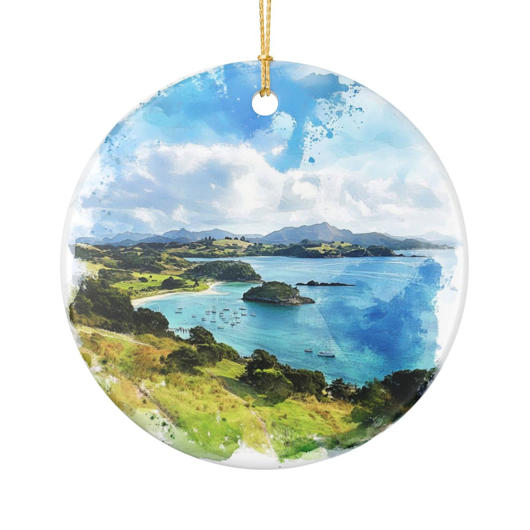 Bay of Islands New Zealand Ornament: Unique Bay of Islands Souvenir, Bay of Islands New Zealand Xmas Decor, and Authentic Bay of Islands Gift