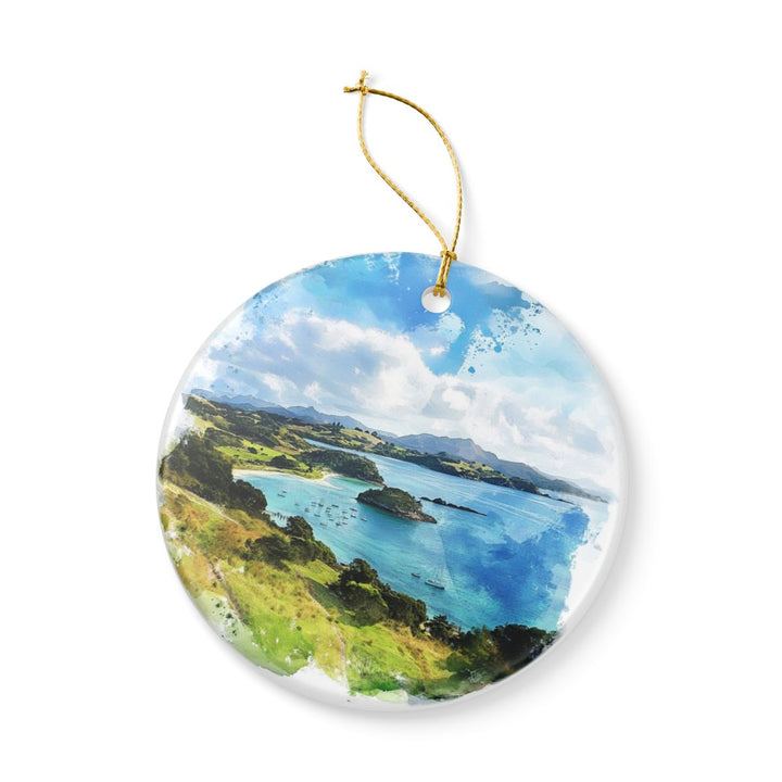 Bay of Islands New Zealand Ornament: Unique Bay of Islands Souvenir, Bay of Islands New Zealand Xmas Decor, and Authentic Bay of Islands Gift