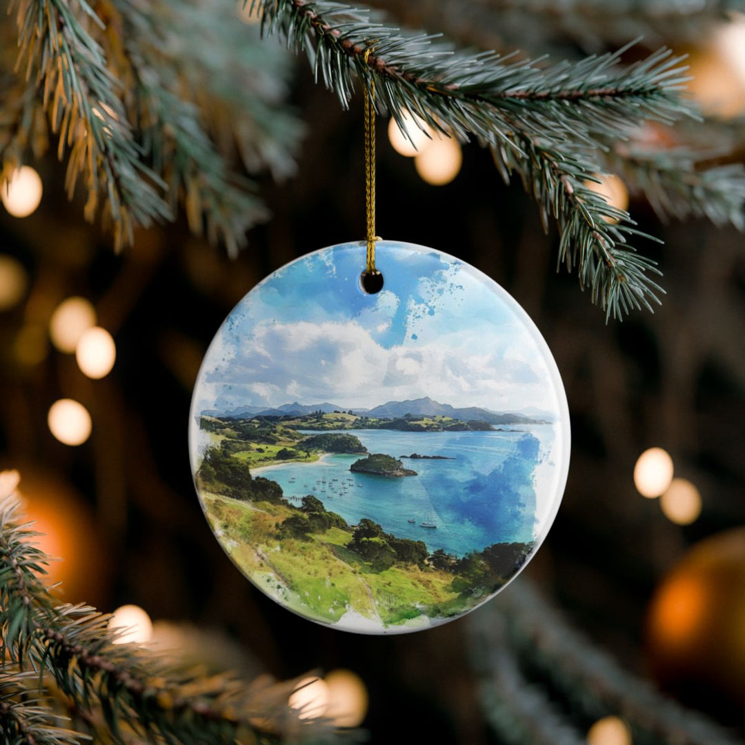 Bay of Islands New Zealand Ornament: Unique Bay of Islands Souvenir, Bay of Islands New Zealand Xmas Decor, and Authentic Bay of Islands Gift