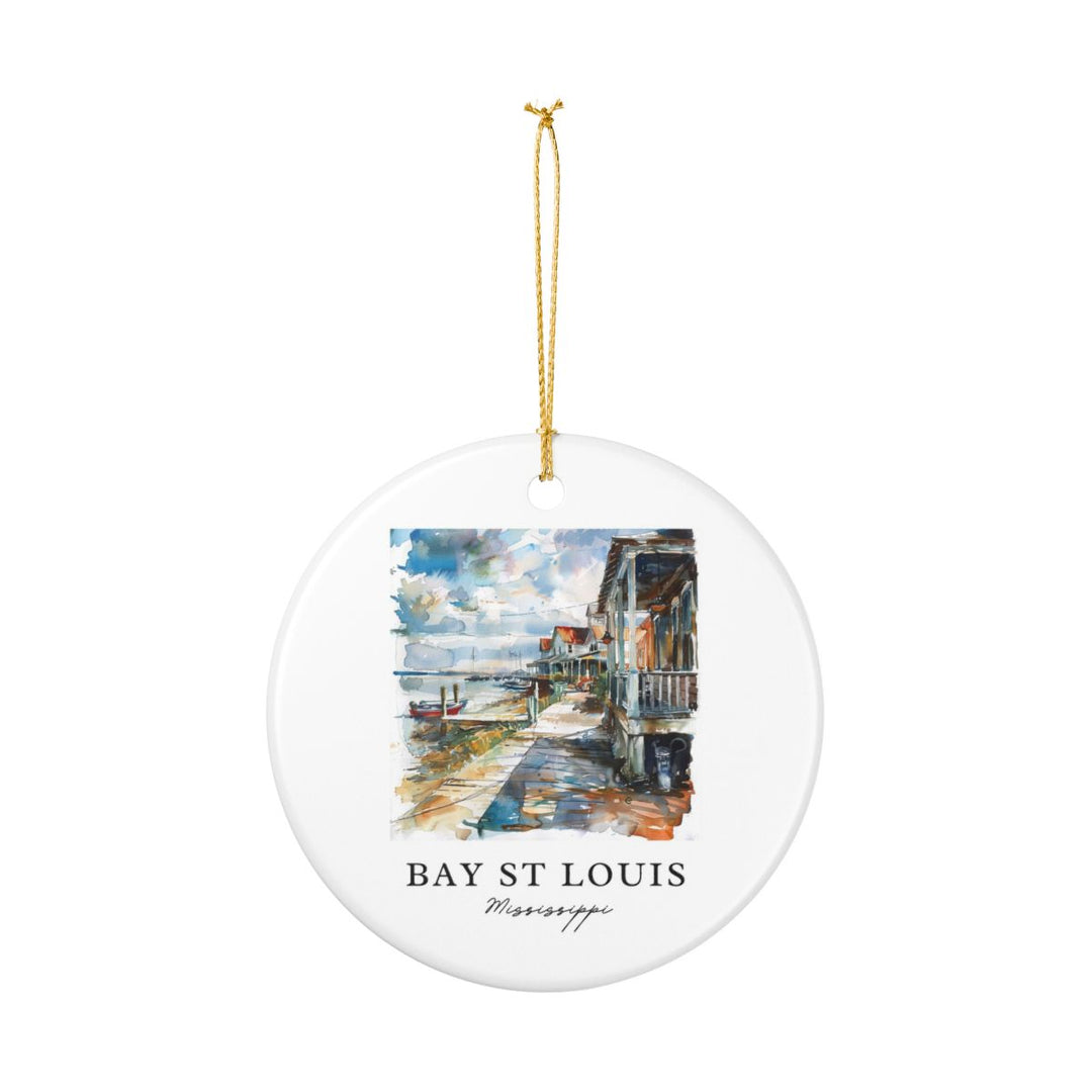 Bay St Louis Mississippi Ornament: Unique Bay St Louis Souvenir, Bay St Louis Mississippi Xmas Decor, and Authentic Bay St Louis Gift