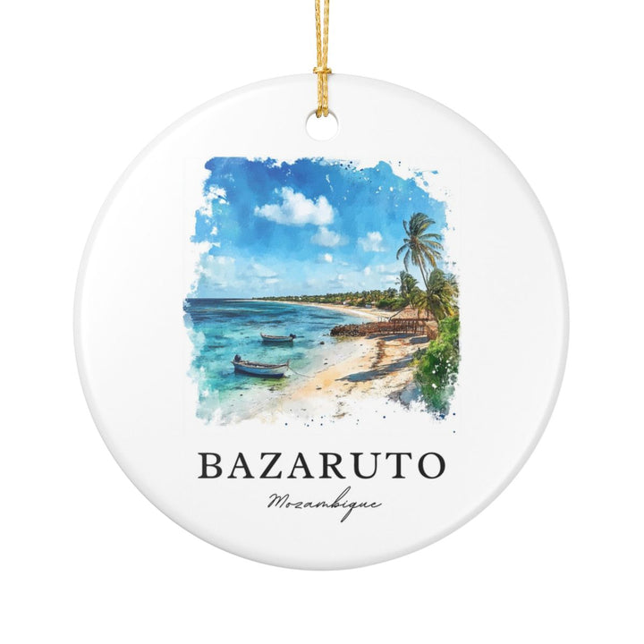 Bazaruto Mozambique Ornament: Unique Bazaruto Mozambique Souvenir, Bazaruto Mozambique Xmas Decor, and Authentic Bazaruto Mozambique Gift