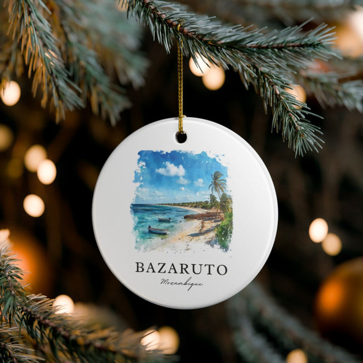 Bazaruto Mozambique Ornament: Unique Bazaruto Mozambique Souvenir, Bazaruto Mozambique Xmas Decor, and Authentic Bazaruto Mozambique Gift