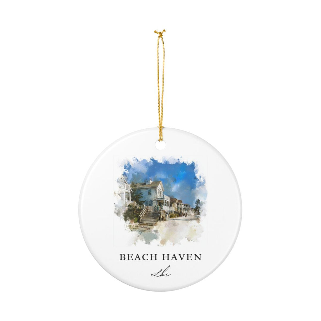 Beach Haven Lbi New Jersey Ornament: Unique Beach Haven Lbi Souvenir, Beach Haven Lbi New Jersey Xmas Decor, and Authentic Beach Haven Lbi Gift