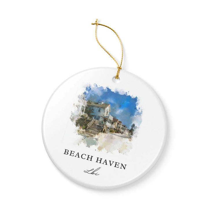 Beach Haven Lbi New Jersey Ornament: Unique Beach Haven Lbi Souvenir, Beach Haven Lbi New Jersey Xmas Decor, and Authentic Beach Haven Lbi Gift