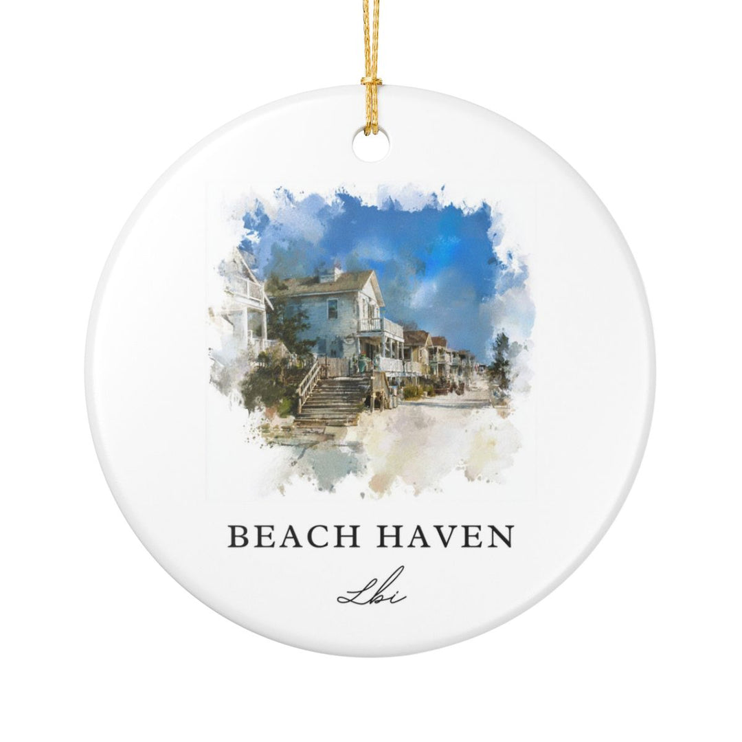 Beach Haven Lbi New Jersey Ornament: Unique Beach Haven Lbi Souvenir, Beach Haven Lbi New Jersey Xmas Decor, and Authentic Beach Haven Lbi Gift