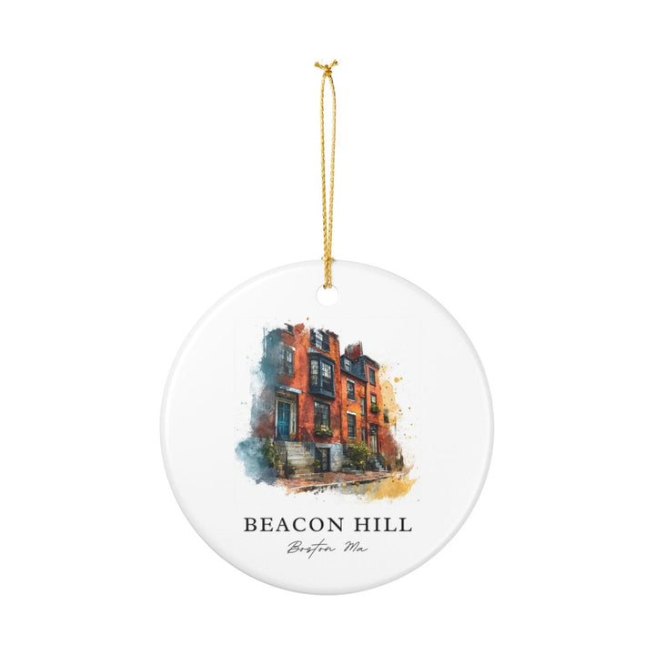 Beacon Hill Boston MA Ornament: Unique Beacon Hill Boston Souvenir, Beacon Hill Boston Massachusetts Xmas Decor, and Authentic Beacon Hill Boston Gift