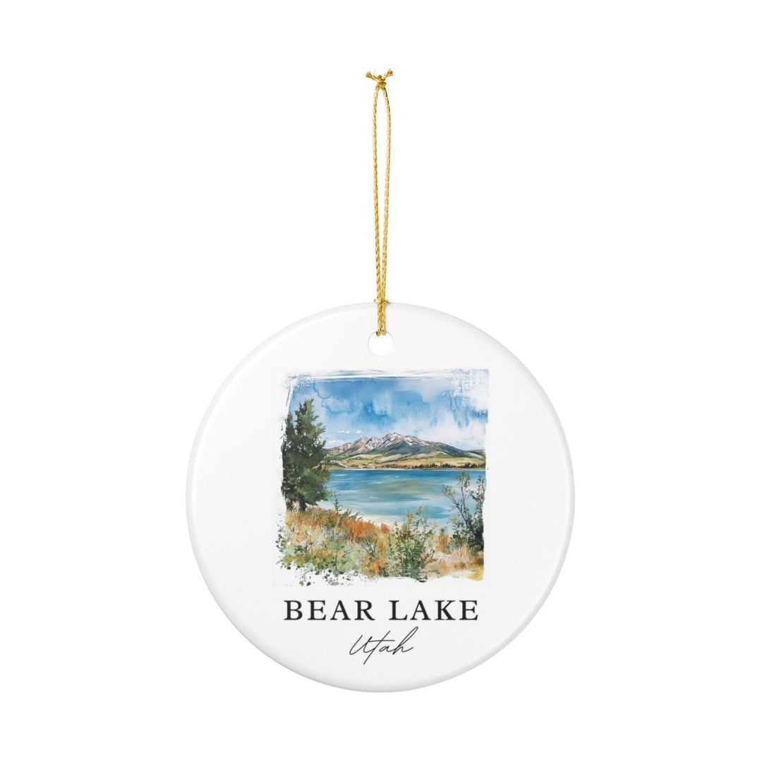 Bear Lake Utah USA Ornament: Unique Bear Lake Souvenir, Bear Lake Utah Xmas Decor, and Authentic Bear Lake Gift