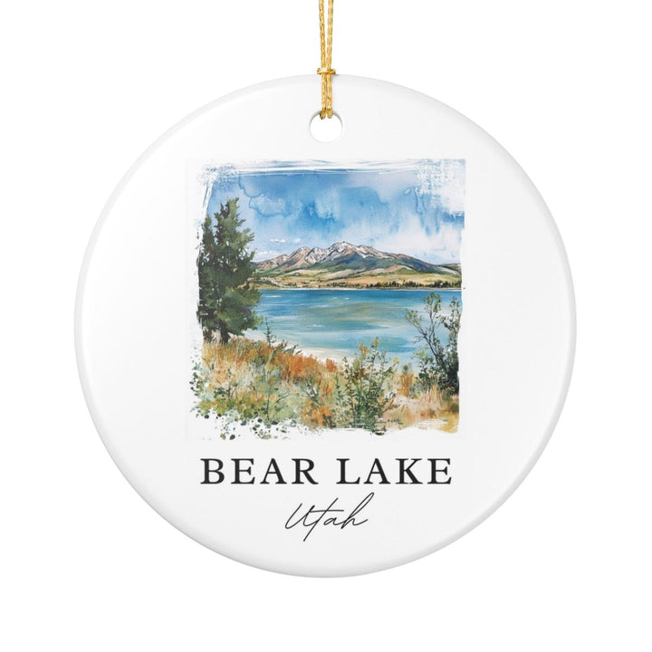 Bear Lake Utah USA Ornament: Unique Bear Lake Souvenir, Bear Lake Utah Xmas Decor, and Authentic Bear Lake Gift