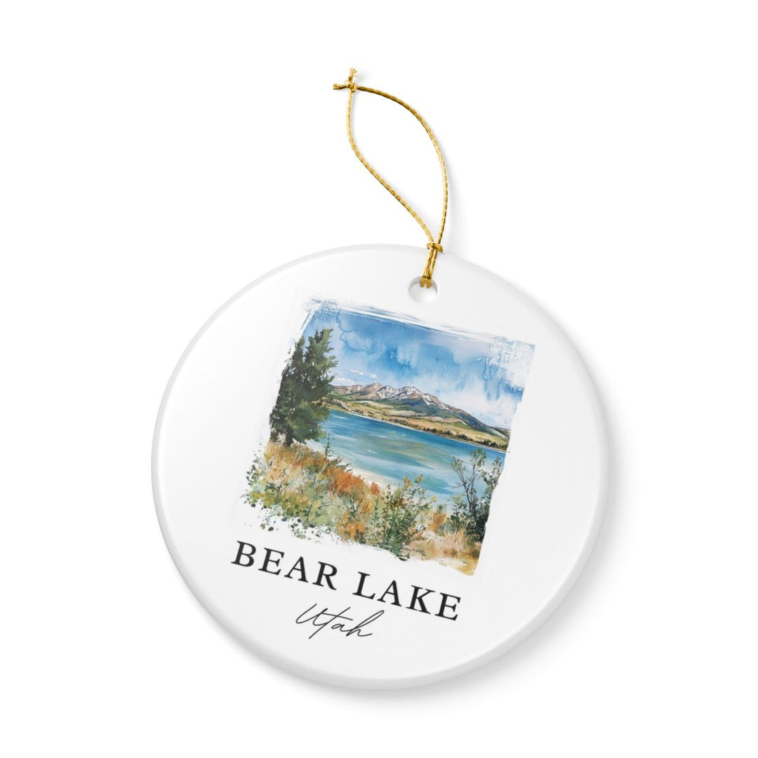 Bear Lake Utah USA Ornament: Unique Bear Lake Souvenir, Bear Lake Utah Xmas Decor, and Authentic Bear Lake Gift