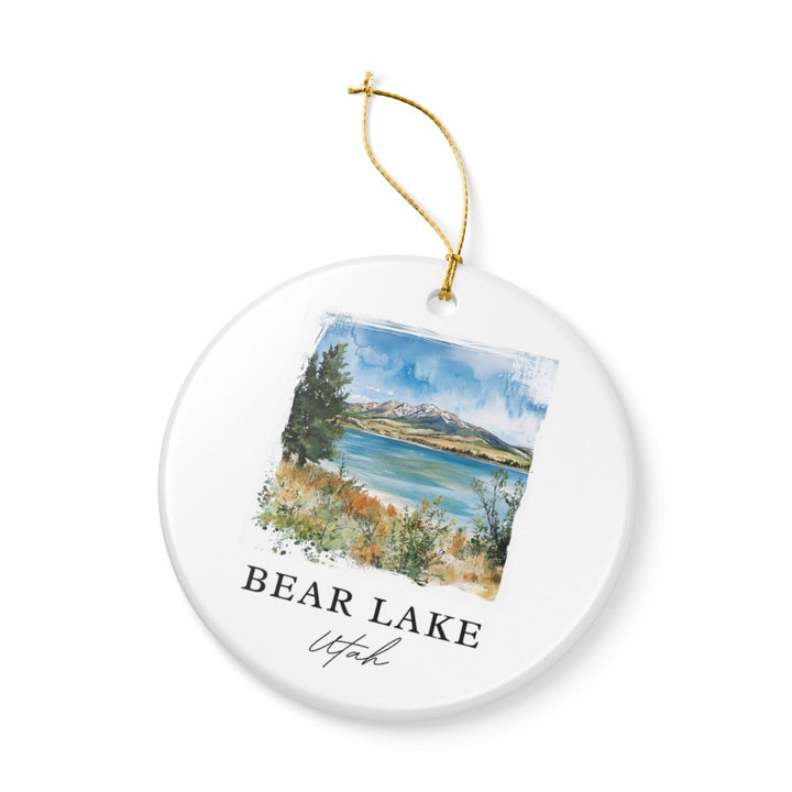 Bear Lake Utah USA Ornament: Unique Bear Lake Souvenir, Bear Lake Utah Xmas Decor, and Authentic Bear Lake Gift