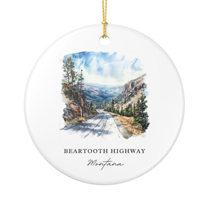 Beartooth Highway Montana USA Ornament: Unique Beartooth Highway Souvenir, Beartooth Highway Montana Xmas Decor, and Authentic Beartooth Highway Gift