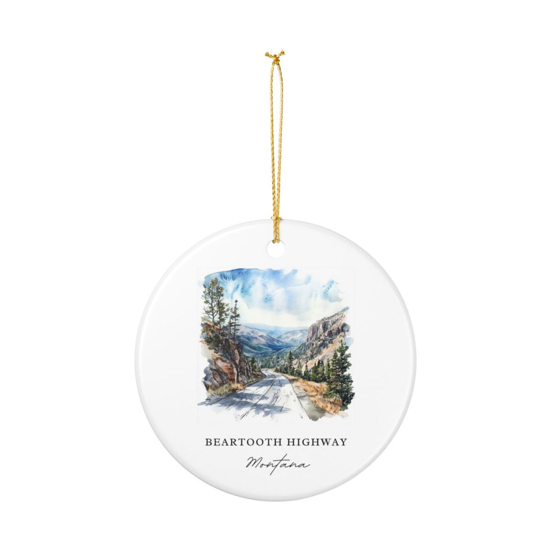 Beartooth Highway Montana USA Ornament: Unique Beartooth Highway Souvenir, Beartooth Highway Montana Xmas Decor, and Authentic Beartooth Highway Gift