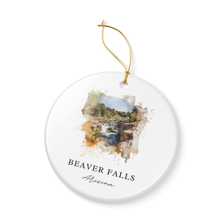 Beaver Falls Arizona USA Ornament: Unique Beaver Falls Souvenir, Beaver Falls Arizona Xmas Decor, and Authentic Beaver Falls Gift
