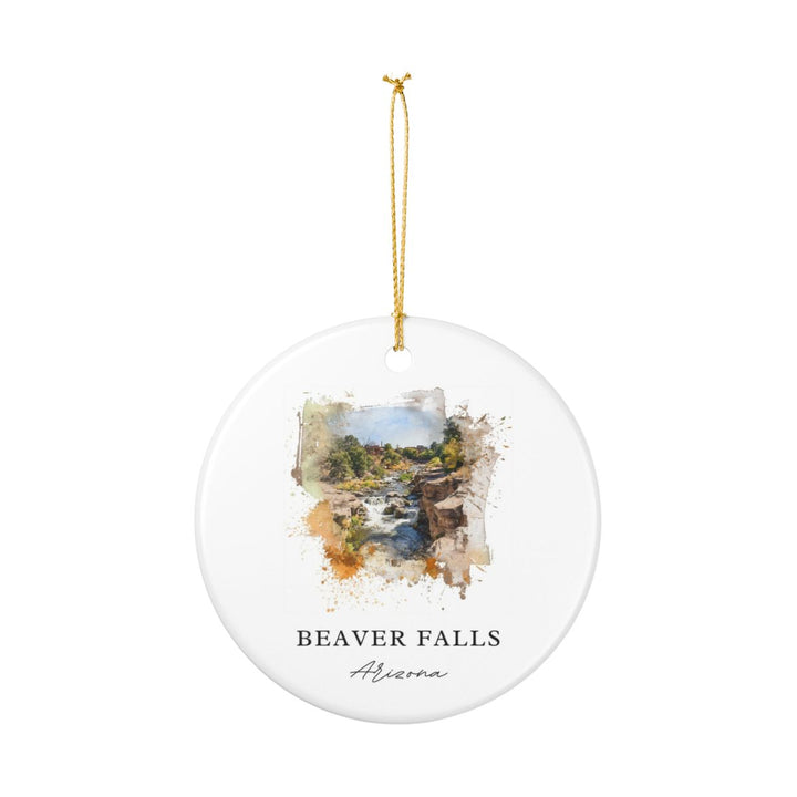 Beaver Falls Arizona USA Ornament: Unique Beaver Falls Souvenir, Beaver Falls Arizona Xmas Decor, and Authentic Beaver Falls Gift