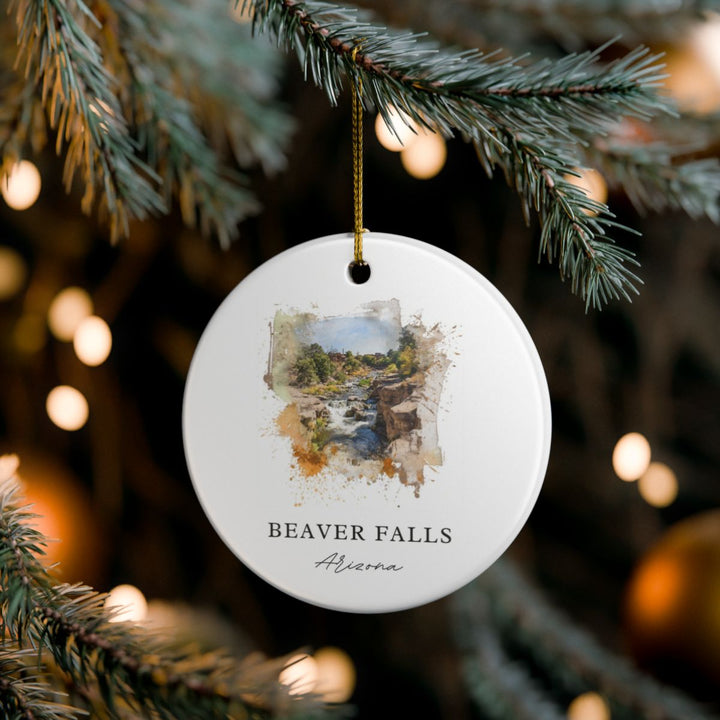 Beaver Falls Arizona USA Ornament: Unique Beaver Falls Souvenir, Beaver Falls Arizona Xmas Decor, and Authentic Beaver Falls Gift