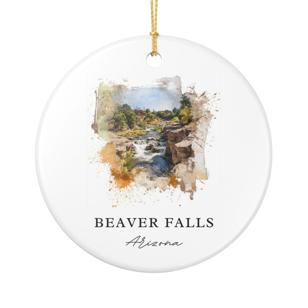 Beaver Falls Arizona USA Ornament: Unique Beaver Falls Souvenir, Beaver Falls Arizona Xmas Decor, and Authentic Beaver Falls Gift