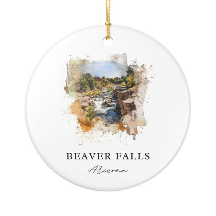 Beaver Falls Arizona USA Ornament: Unique Beaver Falls Souvenir, Beaver Falls Arizona Xmas Decor, and Authentic Beaver Falls Gift