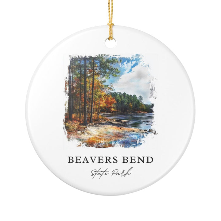 Beavers Bend Oklahoma USA Ornament: Unique Beavers Bend Souvenir, Beavers Bend Oklahoma Xmas Decor, and Authentic Beavers Bend Gift