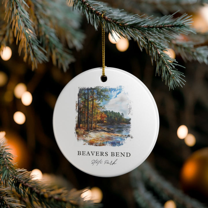 Beavers Bend Oklahoma USA Ornament: Unique Beavers Bend Souvenir, Beavers Bend Oklahoma Xmas Decor, and Authentic Beavers Bend Gift
