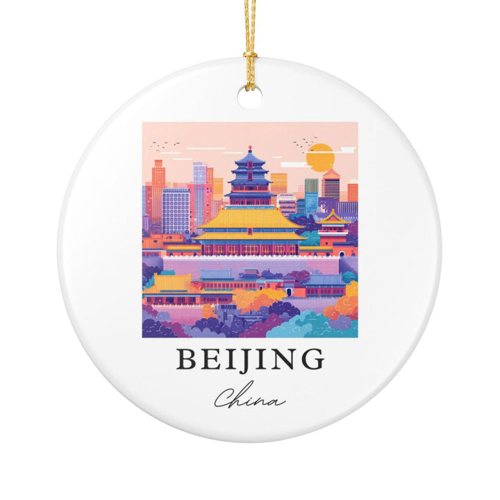 Beijing China Ornament: Unique Beijing Souvenir, Beijing China Xmas Decor, and Authentic Beijing Gift