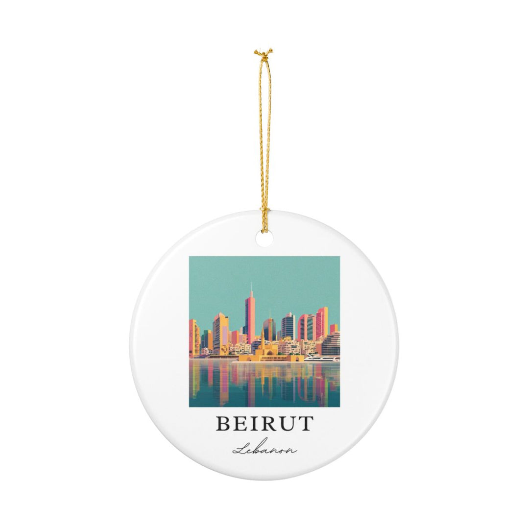 Beirut Lebanon Ornament: Unique Beirut Lebanon Souvenir, Beirut Lebanon Xmas Decor, and Authentic Beirut Lebanon Gift