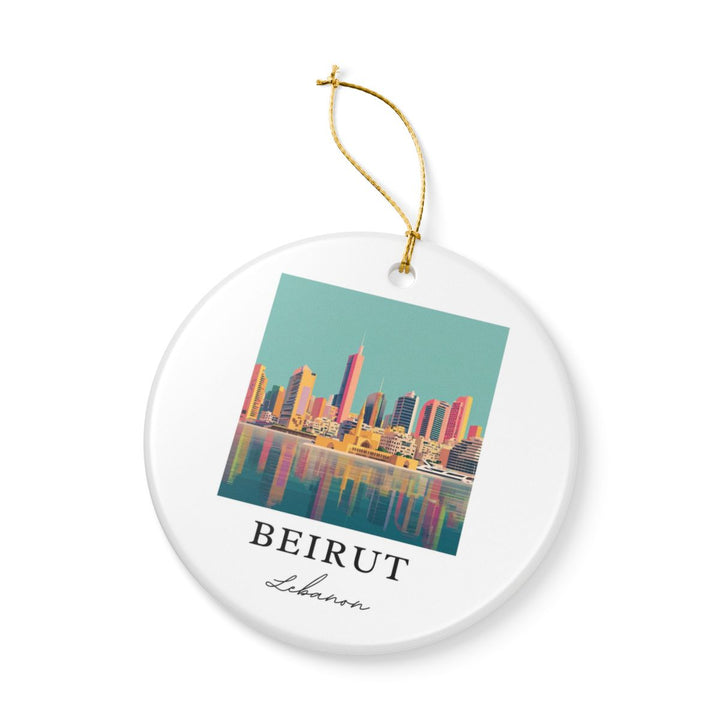 Beirut Lebanon Ornament: Unique Beirut Lebanon Souvenir, Beirut Lebanon Xmas Decor, and Authentic Beirut Lebanon Gift