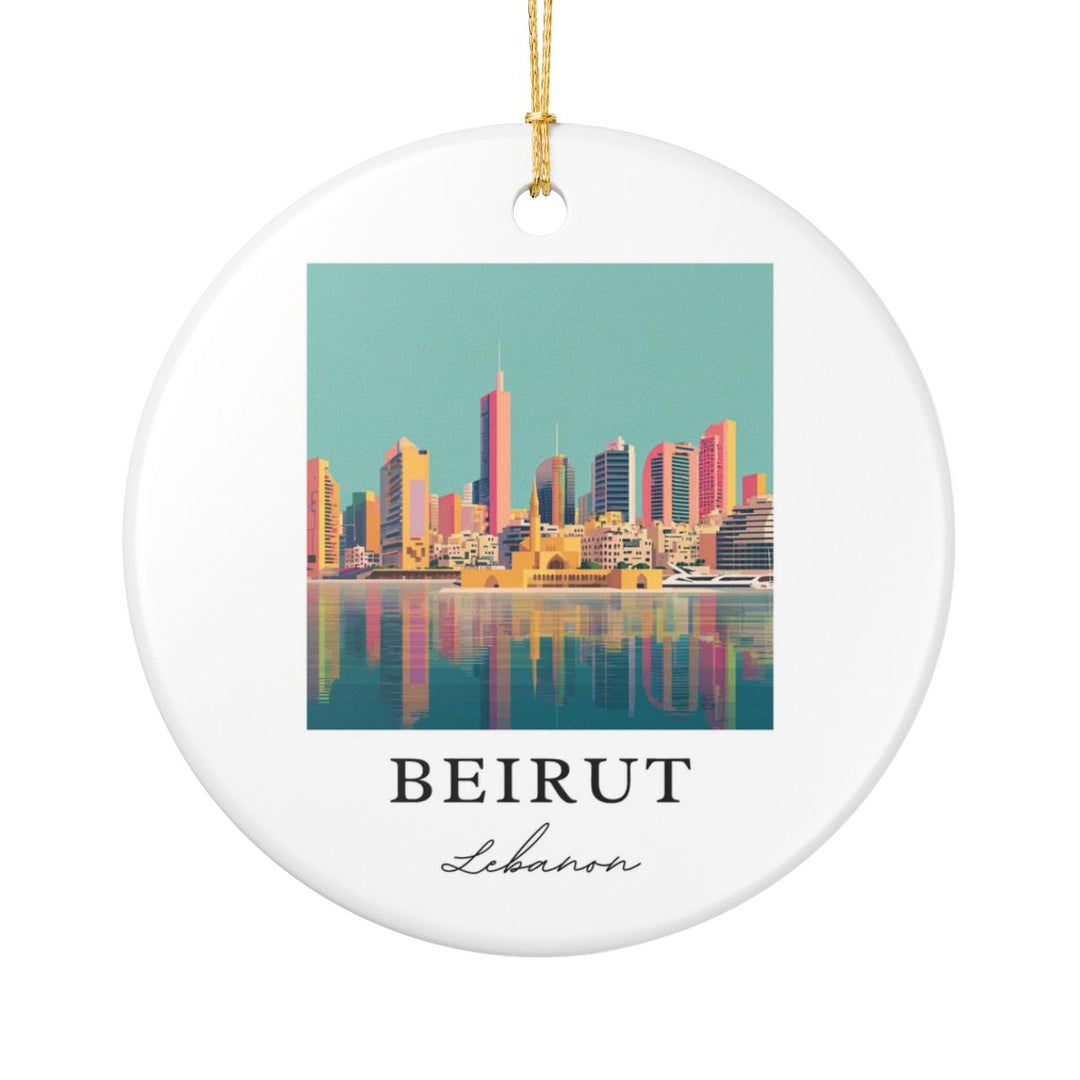 Beirut Lebanon Ornament: Unique Beirut Lebanon Souvenir, Beirut Lebanon Xmas Decor, and Authentic Beirut Lebanon Gift