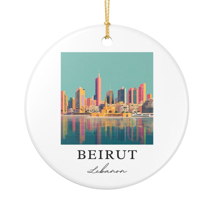 Beirut Lebanon Ornament: Unique Beirut Lebanon Souvenir, Beirut Lebanon Xmas Decor, and Authentic Beirut Lebanon Gift