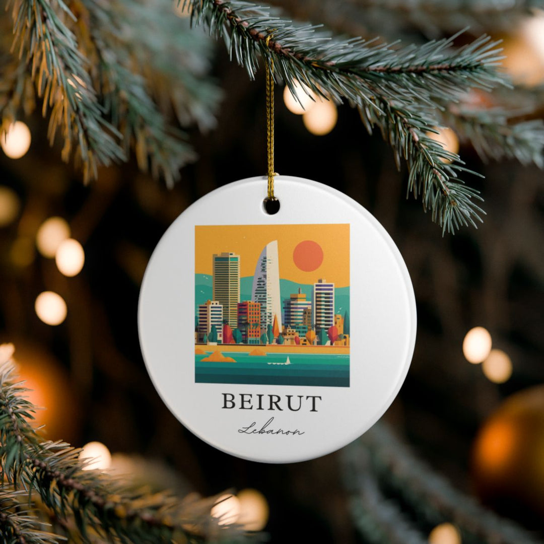 Beirut Lebanon Ornament: Unique Beirut Lebanon Souvenir, Beirut Lebanon Xmas Decor, and Authentic Beirut Lebanon Gift