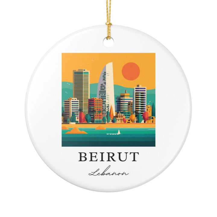 Beirut Lebanon Ornament: Unique Beirut Lebanon Souvenir, Beirut Lebanon Xmas Decor, and Authentic Beirut Lebanon Gift