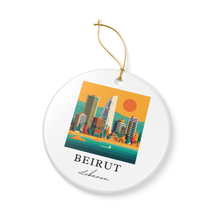 Beirut Lebanon Ornament: Unique Beirut Lebanon Souvenir, Beirut Lebanon Xmas Decor, and Authentic Beirut Lebanon Gift