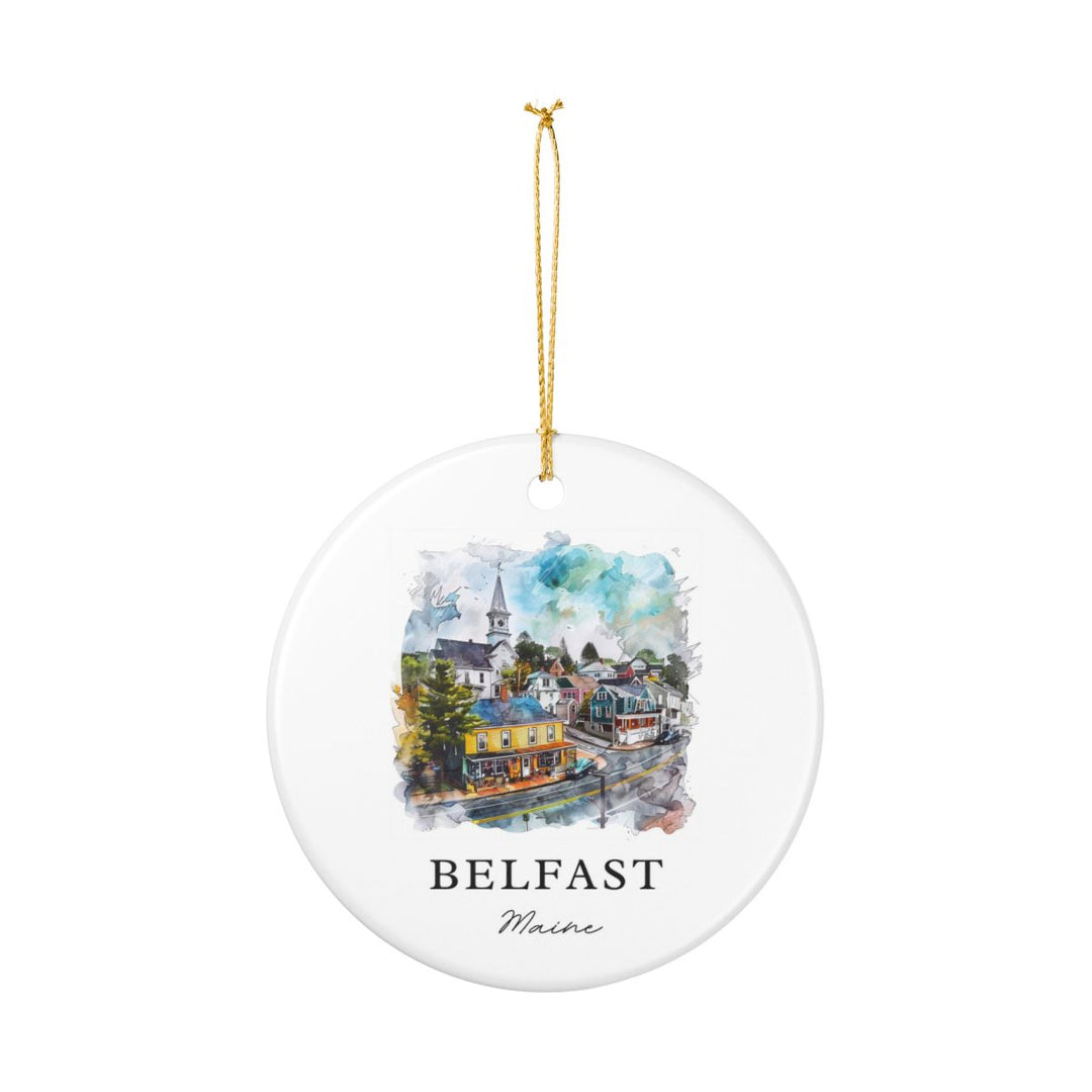 Belfast Maine Maine Ornament: Unique Belfast Maine Souvenir, Belfast Maine Maine Xmas Decor, and Authentic Belfast Maine Gift