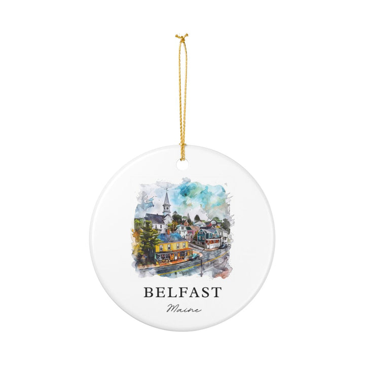 Belfast Maine Maine Ornament: Unique Belfast Maine Souvenir, Belfast Maine Maine Xmas Decor, and Authentic Belfast Maine Gift