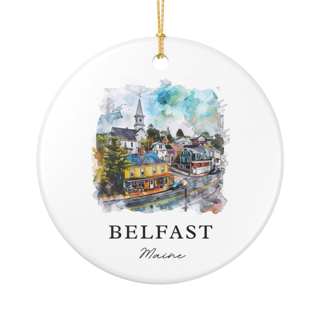Belfast Maine Maine Ornament: Unique Belfast Maine Souvenir, Belfast Maine Maine Xmas Decor, and Authentic Belfast Maine Gift