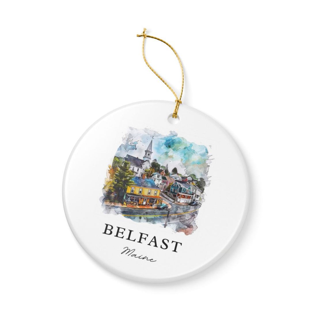 Belfast Maine Maine Ornament: Unique Belfast Maine Souvenir, Belfast Maine Maine Xmas Decor, and Authentic Belfast Maine Gift