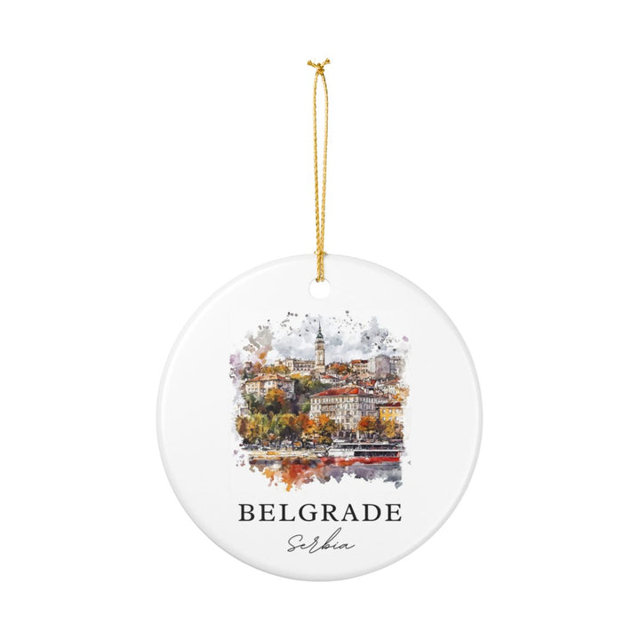 Belgrade Serbia Ornament: Unique Belgrade Serbia Souvenir, Belgrade Serbia Xmas Decor, and Authentic Belgrade Serbia Gift