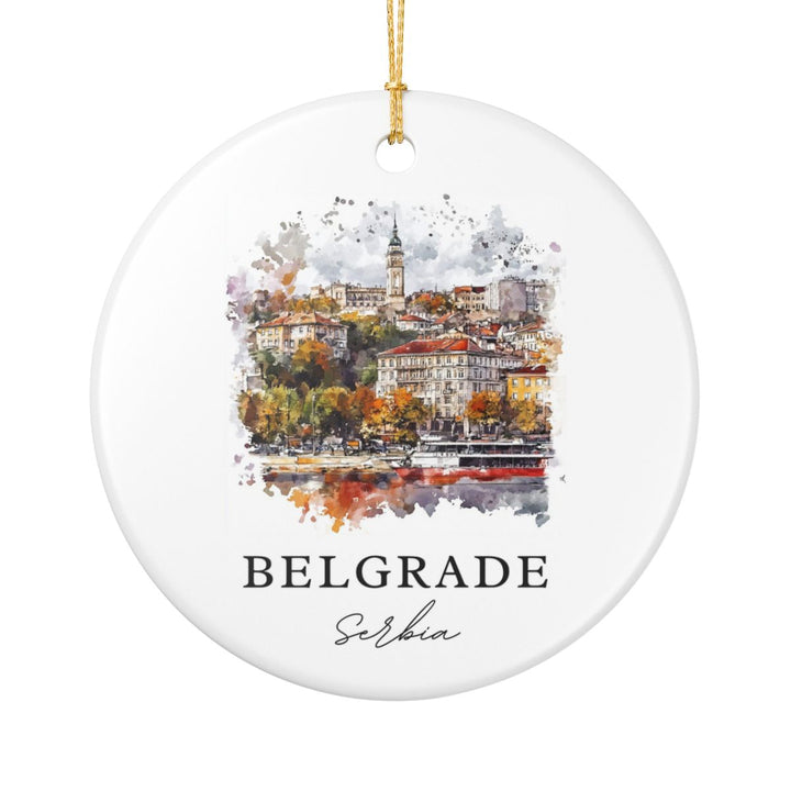 Belgrade Serbia Ornament: Unique Belgrade Serbia Souvenir, Belgrade Serbia Xmas Decor, and Authentic Belgrade Serbia Gift