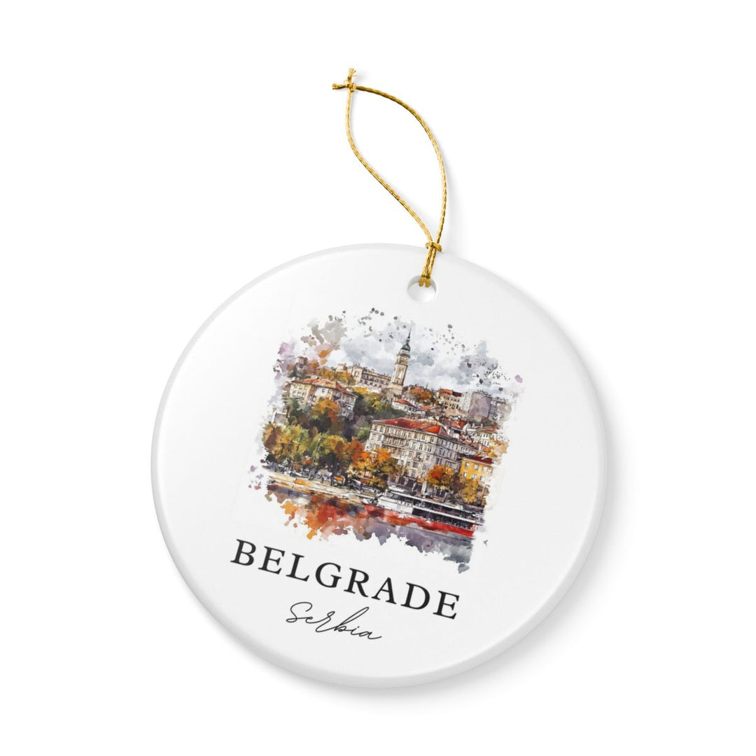 Belgrade Serbia Ornament: Unique Belgrade Serbia Souvenir, Belgrade Serbia Xmas Decor, and Authentic Belgrade Serbia Gift