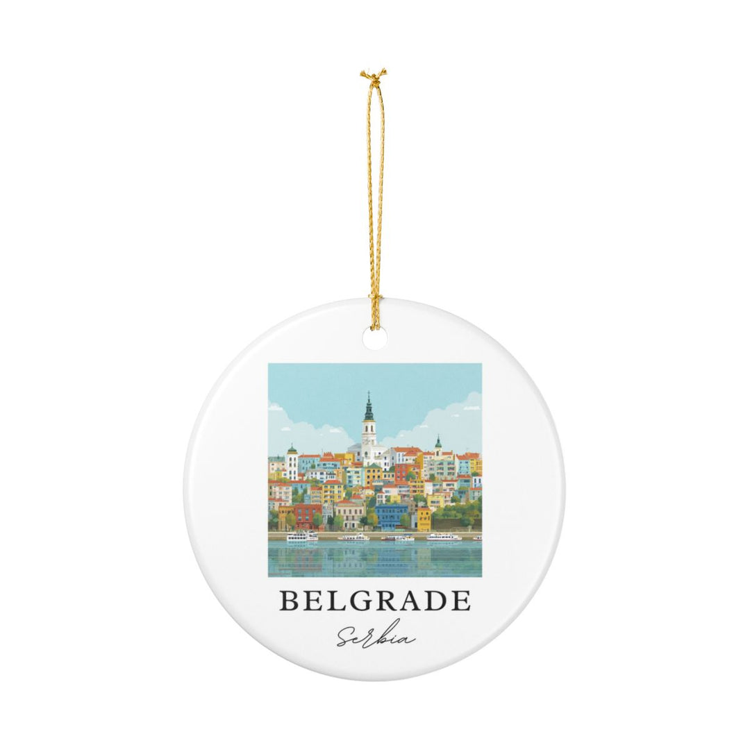 Belgrade Serbia Ornament: Unique Belgrade Serbia Souvenir, Belgrade Serbia Xmas Decor, and Authentic Belgrade Serbia Gift