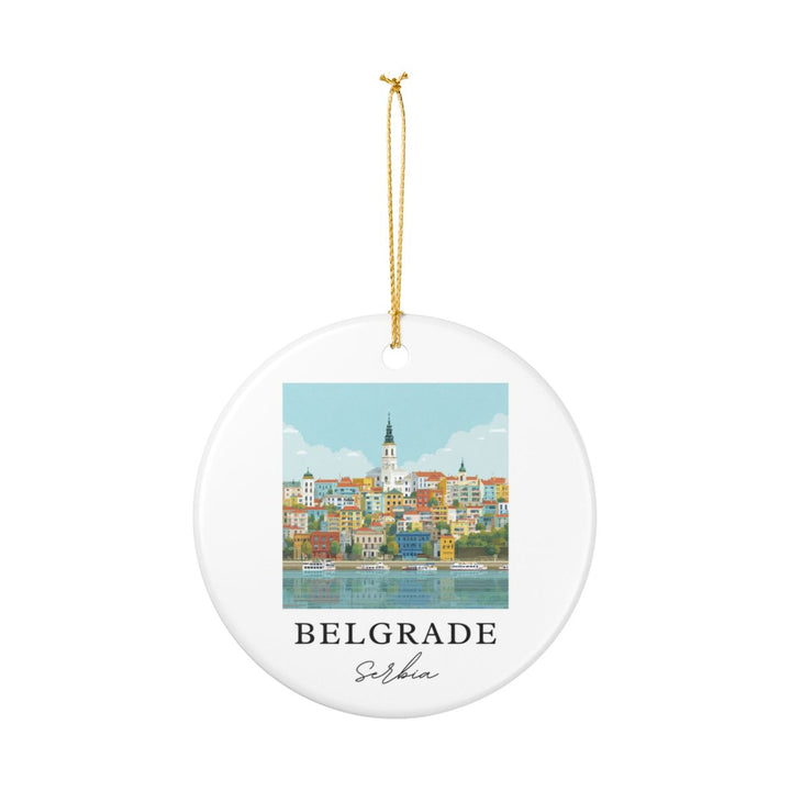 Belgrade Serbia Ornament: Unique Belgrade Serbia Souvenir, Belgrade Serbia Xmas Decor, and Authentic Belgrade Serbia Gift