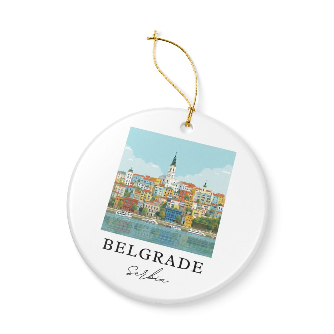 Belgrade Serbia Ornament: Unique Belgrade Serbia Souvenir, Belgrade Serbia Xmas Decor, and Authentic Belgrade Serbia Gift