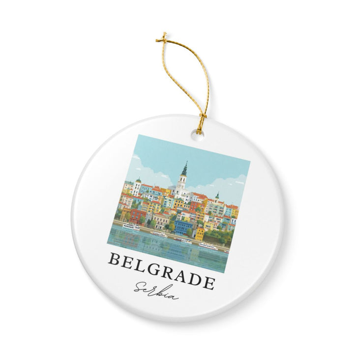 Belgrade Serbia Ornament: Unique Belgrade Serbia Souvenir, Belgrade Serbia Xmas Decor, and Authentic Belgrade Serbia Gift