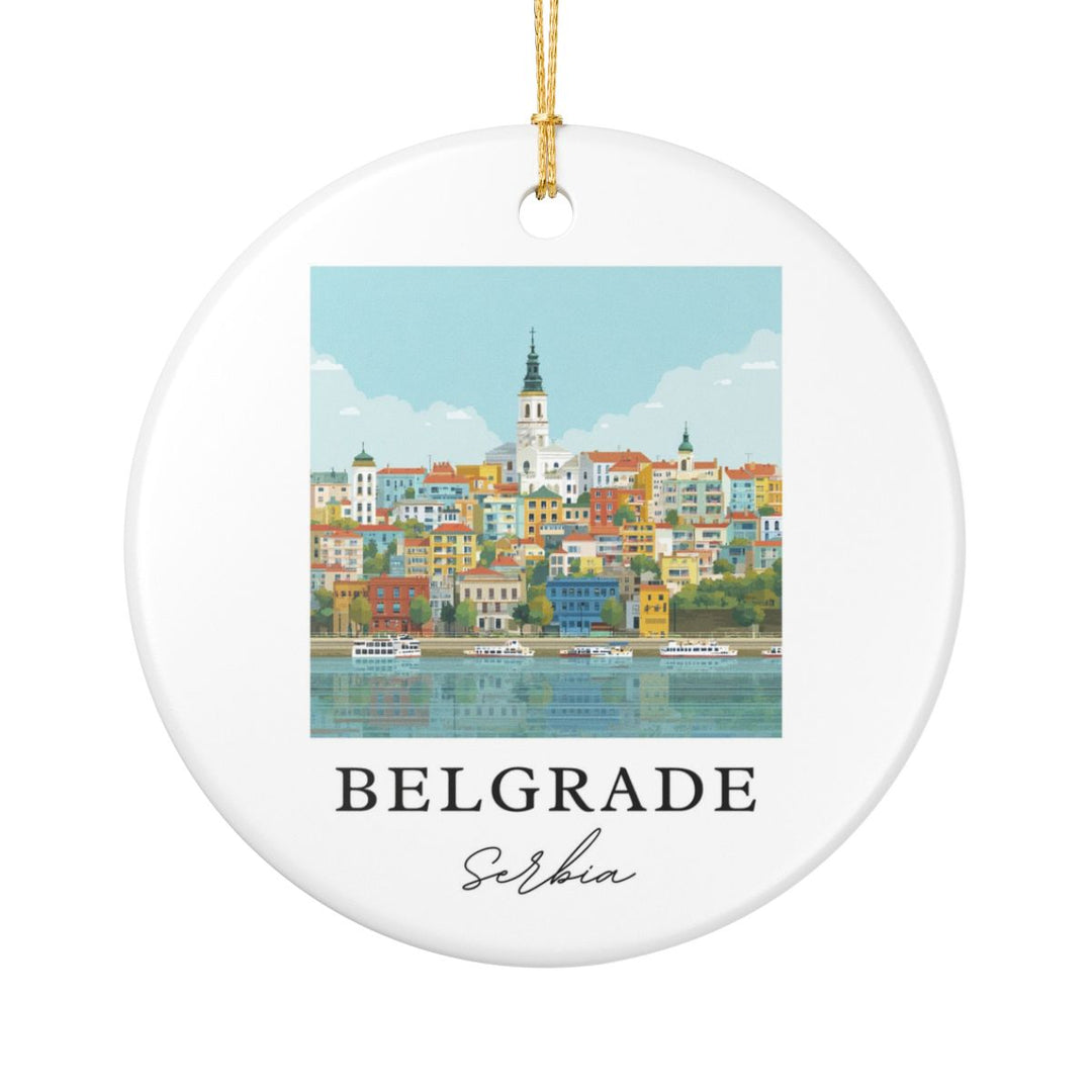 Belgrade Serbia Ornament: Unique Belgrade Serbia Souvenir, Belgrade Serbia Xmas Decor, and Authentic Belgrade Serbia Gift