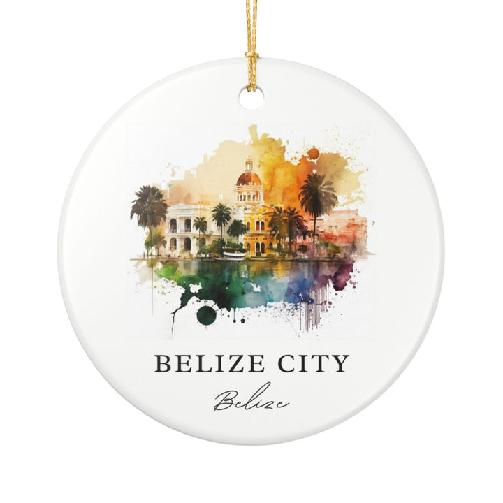 Belize City Ornament: Unique Belize City Souvenir, Belize City Xmas Decor, and Authentic Belize City Gift