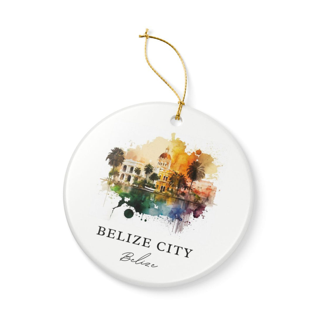 Belize City Ornament: Unique Belize City Souvenir, Belize City Xmas Decor, and Authentic Belize City Gift