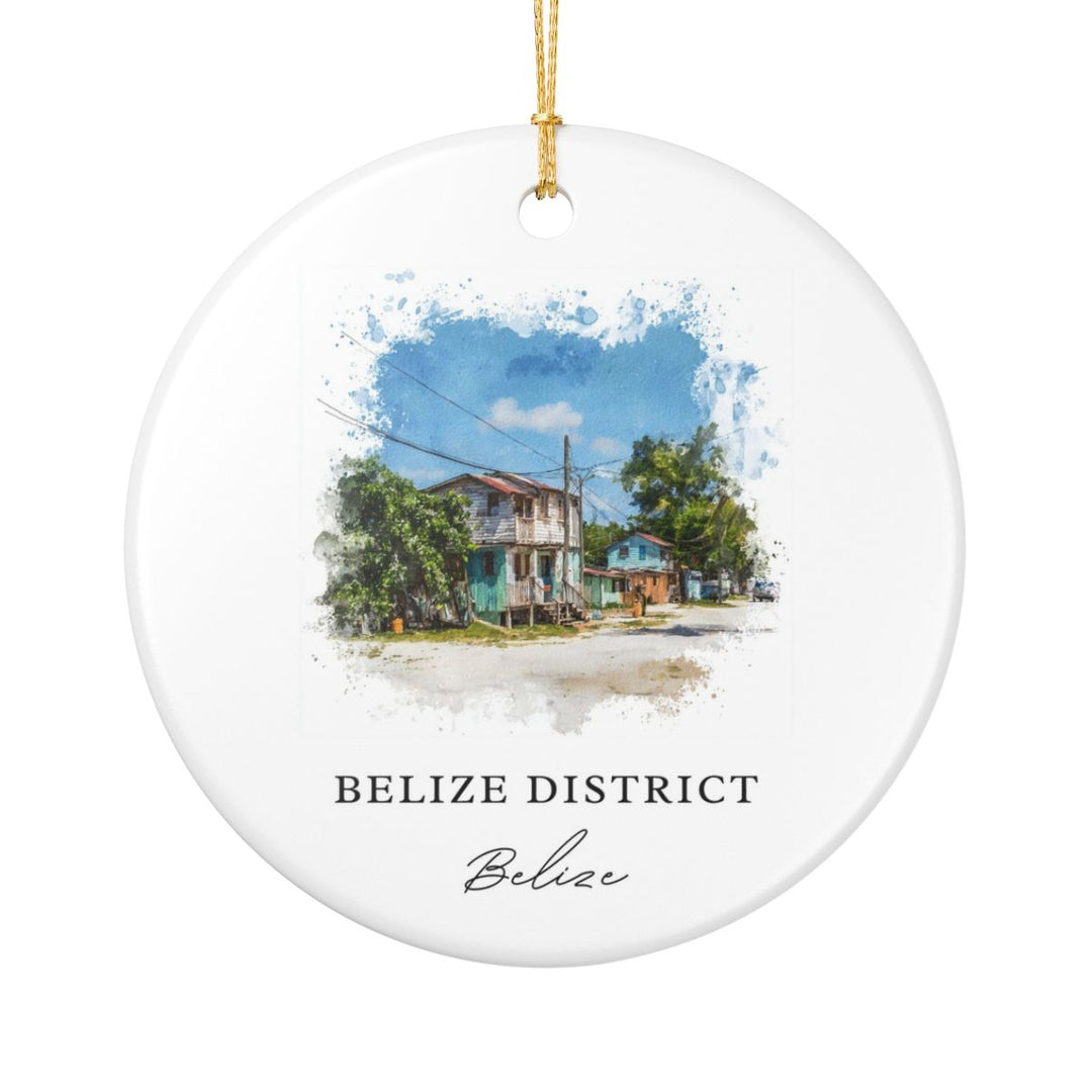 Belize District Belize Ornament: Unique Belize District Belize Souvenir, Belize District Belize Xmas Decor, and Authentic Belize District Belize Gift