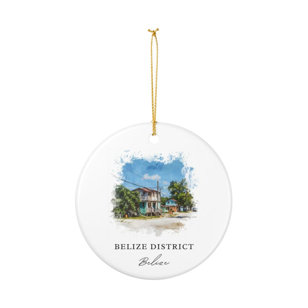 Belize District Belize Ornament: Unique Belize District Belize Souvenir, Belize District Belize Xmas Decor, and Authentic Belize District Belize Gift