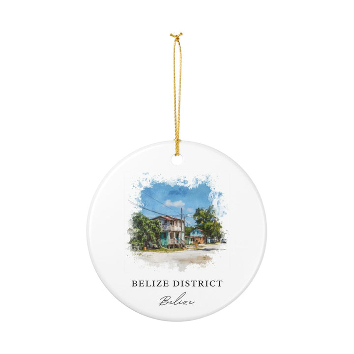 Belize District Belize Ornament: Unique Belize District Belize Souvenir, Belize District Belize Xmas Decor, and Authentic Belize District Belize Gift