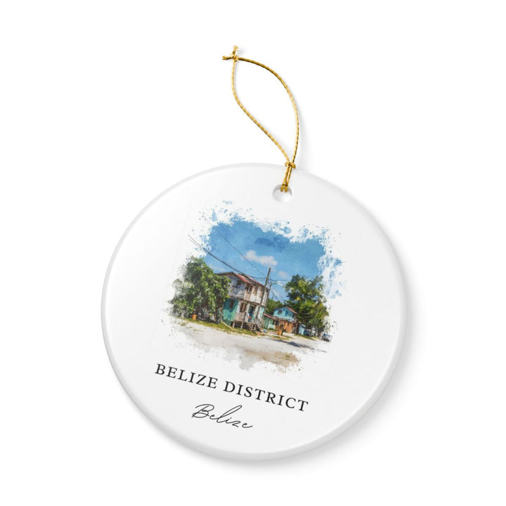 Belize District Belize Ornament: Unique Belize District Belize Souvenir, Belize District Belize Xmas Decor, and Authentic Belize District Belize Gift